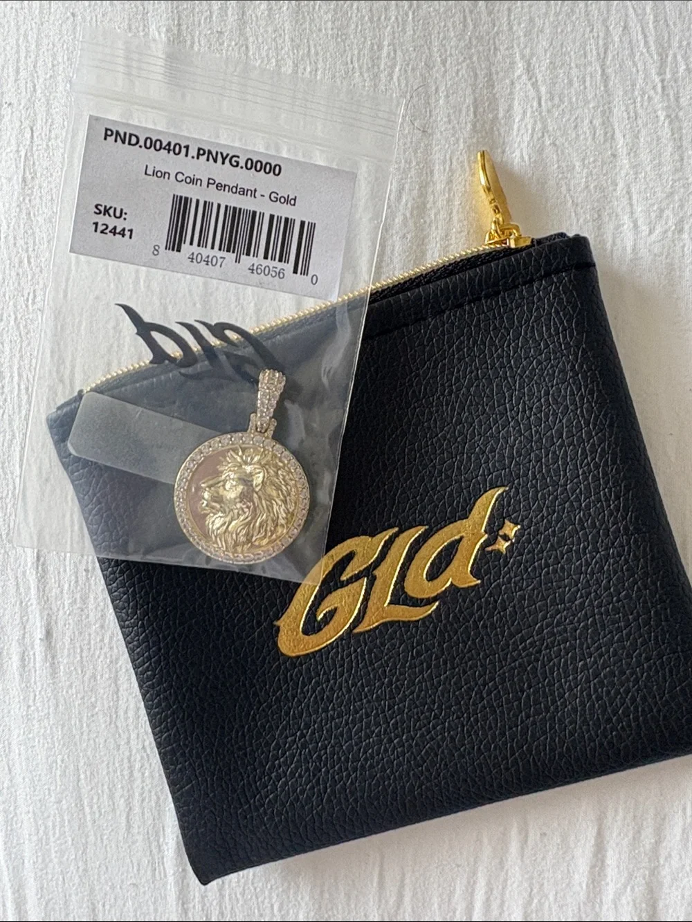 Gold Lion Coin Pendant Necklace - Men Accessories Jewelry
